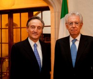 Claudio Bisogniero and Mario Monti, Italian Prime Minister