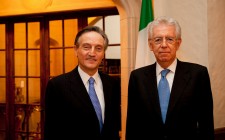 Claudio Bisogniero and Mario Monti, Italian Prime Minister