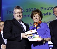 Dr Michael Mertin and European Commissioner Neelie Kroes at the launch of the new PPP