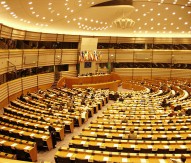 European Parliament chamber, Brussels