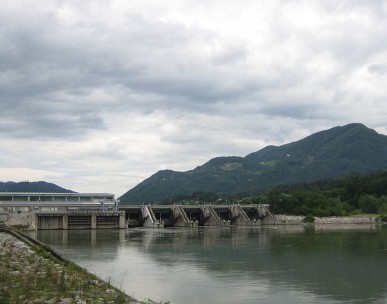 Hydroelectric station in Vrhovo, Slovenia