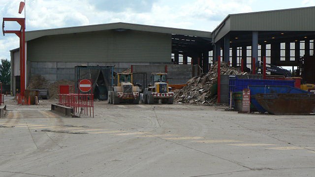 Waste recycling centre in Nottingham, England