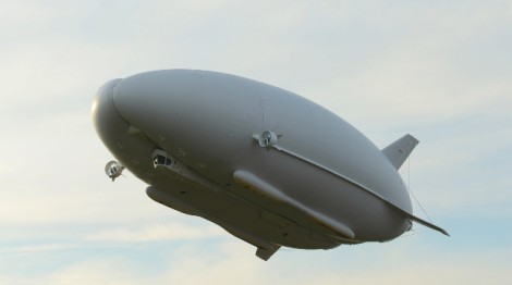 Airlander 10 during its first successful test flight