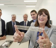 Máire Geoghegan-Quinn and Medtronic executives at the official opening of the Customer Innovation Centre